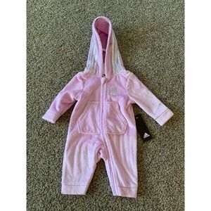 Adidas One Piece Lilac Tracksuit - Size 3 months